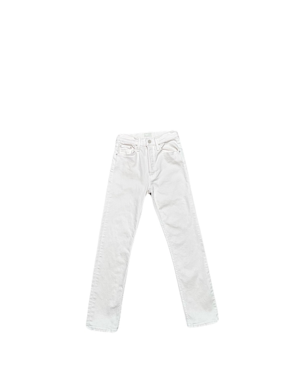 Mother Straight Leg Jeans Size 26 The Tomcat Ankle In Cream Puffs